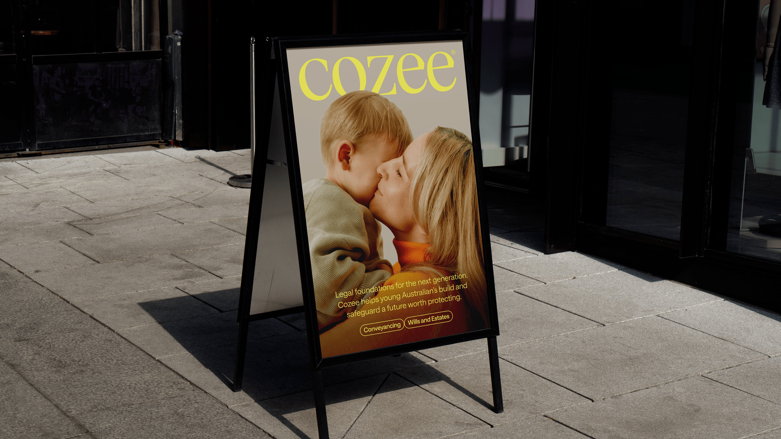 Cozee A-frame sign